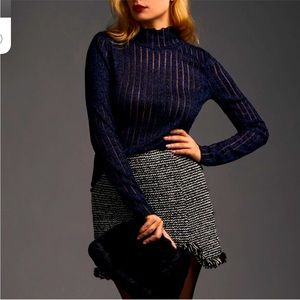 Anthropology pictorial sheer top